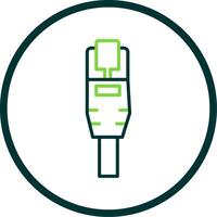 Ethernet Line Circle Icon Design vector