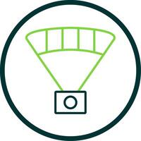 Paragliding Line Circle Icon Design vector