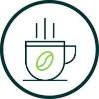 Coffee Cup Line Circle Icon Design vector