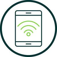 Wifi Line Circle Icon Design vector