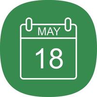 May Line Curve Icon Design vector