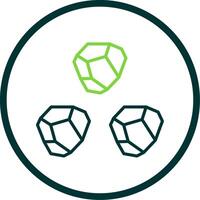 Boulder Line Circle Icon Design vector