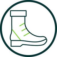 Boot Line Circle Icon Design vector