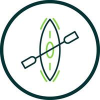 Kayak Line Circle Icon Design vector