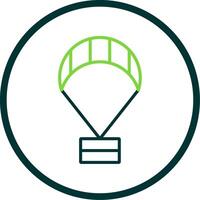 Paragliding Line Circle Icon Design vector