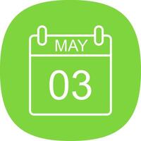 May Line Curve Icon Design vector
