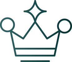 Crown Line Gradient Icon vector