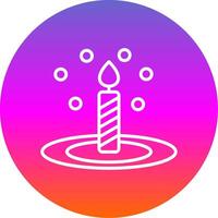 Bunsen Burner Line Gradient Circle Icon vector