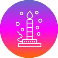 Bunsen Burner Line Gradient Circle Icon vector