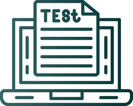 OnLine Gradient Test Line Gradient Icon vector