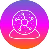 Plasma Ball Line Gradient Circle Icon vector