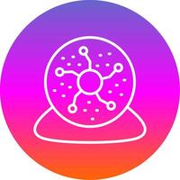 Plasma Ball Line Gradient Circle Icon vector