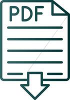 Pdf Line Gradient Icon vector