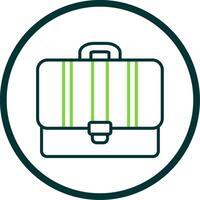 Portfolio Line Circle Icon Design vector