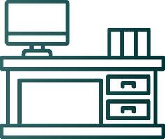 Work Space Line Gradient Icon vector