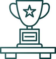 Trophy Line Gradient Icon vector