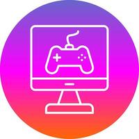 Game Line Gradient Circle Icon vector