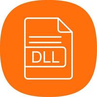 DLL File Format Line Curve Icon Design vector