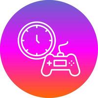 Time Line Gradient Circle Icon vector