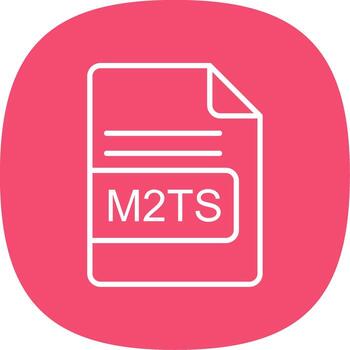 M2TS File Format Line Curve Icon Design vector