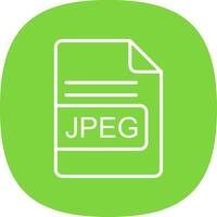 JPEG File Format Line Curve Icon Design vector