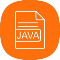 Java archivo formato línea curva icono diseño vector