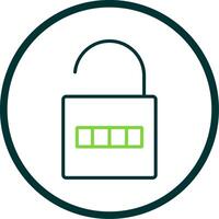 Lock Line Circle Icon Design vector