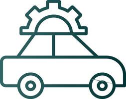 Car Repair Line Gradient Icon vector