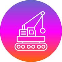 Wrecking Ball Line Gradient Circle Icon vector