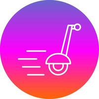 Segway Line Gradient Circle Icon vector