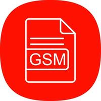 gsm archivo formato línea curva icono diseño vector