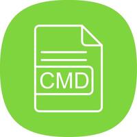 CMD File Format Line Curve Icon Design vector