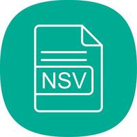 NSV File Format Line Curve Icon Design vector