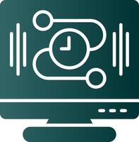 TimeGlyph Gradient Glyph Gradient Icon vector