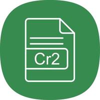 cr2 archivo formato línea curva icono diseño vector