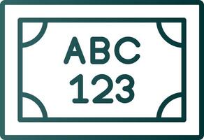 License Plate Line Gradient Icon vector