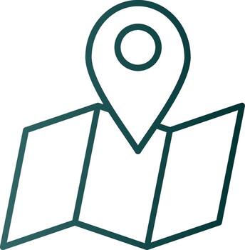 Map Pointer Line Gradient Icon vector