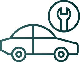 Car Service Line Gradient Icon vector