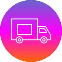 Truck Line Gradient Circle Icon vector