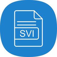 SVI File Format Line Curve Icon Design vector