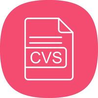 CVS File Format Line Curve Icon Design vector