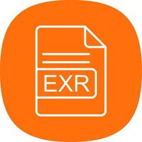 EXR File Format Line Curve Icon Design vector