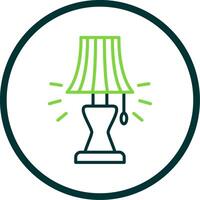 Lamp Line Circle Icon Design vector