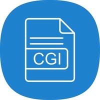 CGI File Format Line Curve Icon Design vector
