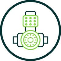 Head Light Line Circle Icon Design vector