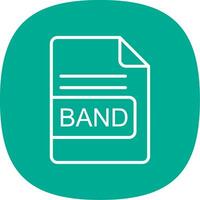 BAND File Format Line Curve Icon Design vector