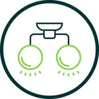 Lamp Line Circle Icon Design vector