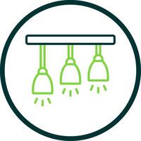 Lamp Line Circle Icon Design vector