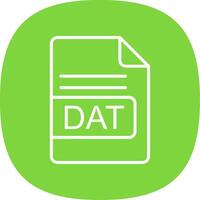 DAT File Format Line Curve Icon Design vector