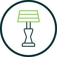 Lamp Line Circle Icon Design vector